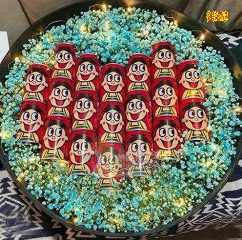 平安夜旺仔牛奶花束成品花礼盒花束网红生日鲜花店速递北京圣诞节