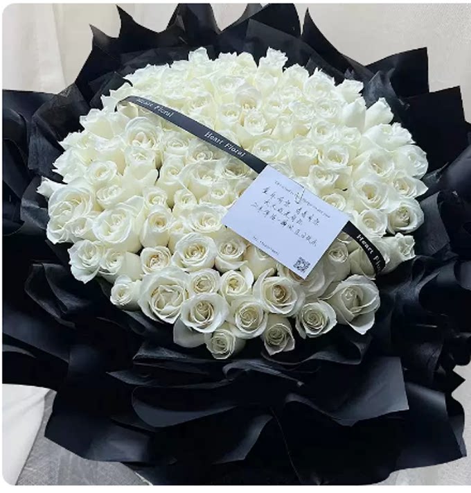 99朵白玫瑰鲜花束北京鲜花速递同城结婚纪念日生日求婚表白鲜花束