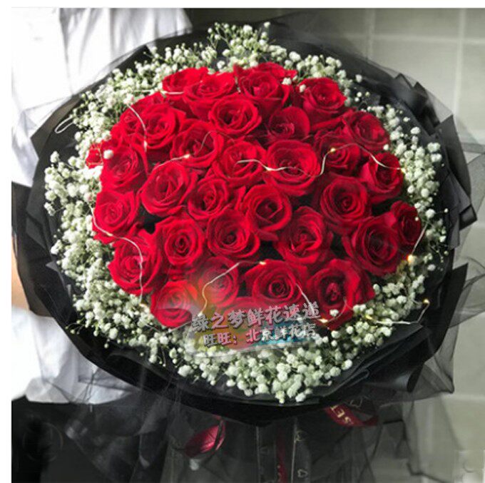 天津花店送花51朵红玫瑰花束海淀西城区朝阳区鲜花店鲜花速递北京