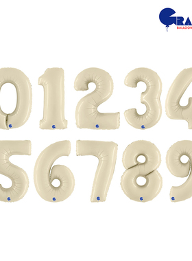 超大数字1铝膜气球拿铁色生日周岁结婚纪念开业装饰布置拍照进口