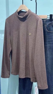 正品 柔软舒适 剪吊牌 柚丁半高领打底衫
