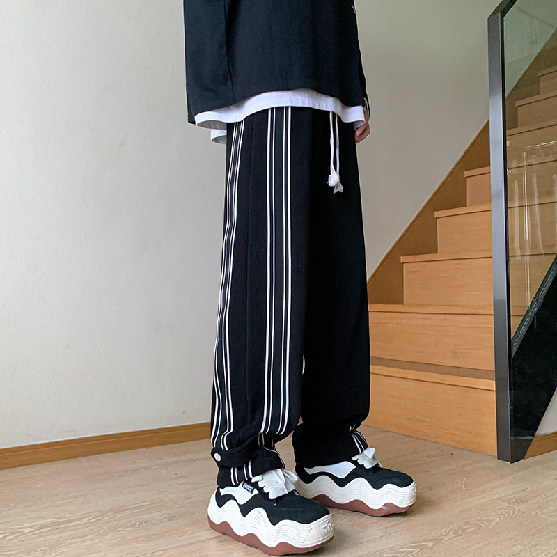 k58-p60抖音现货~美式条纹织带男士休闲裤卫裤,男装休闲裤,电商B327