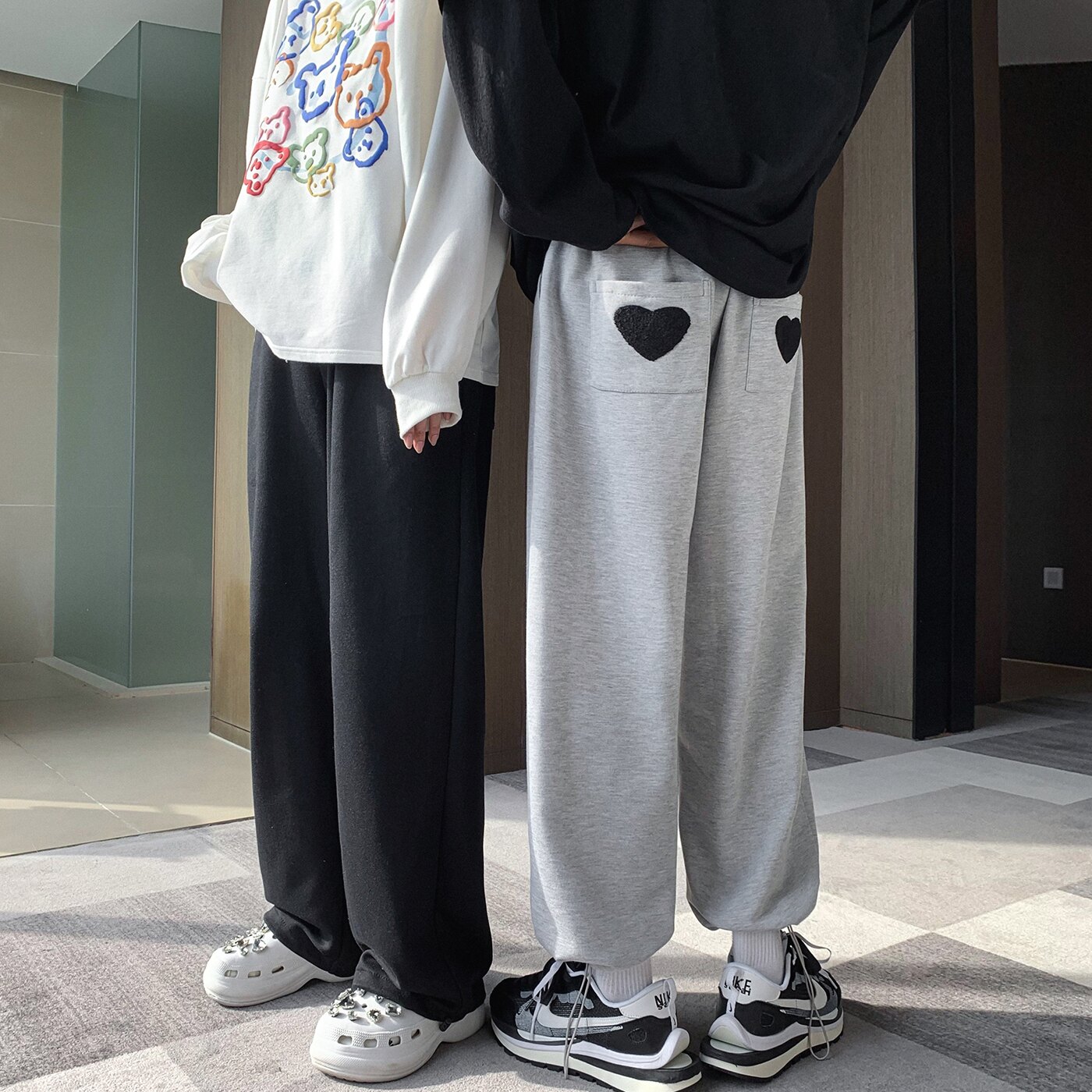 K17-P45四季款男女港风休闲运动裤宽松直筒卫裤,男装休闲裤,电商B327