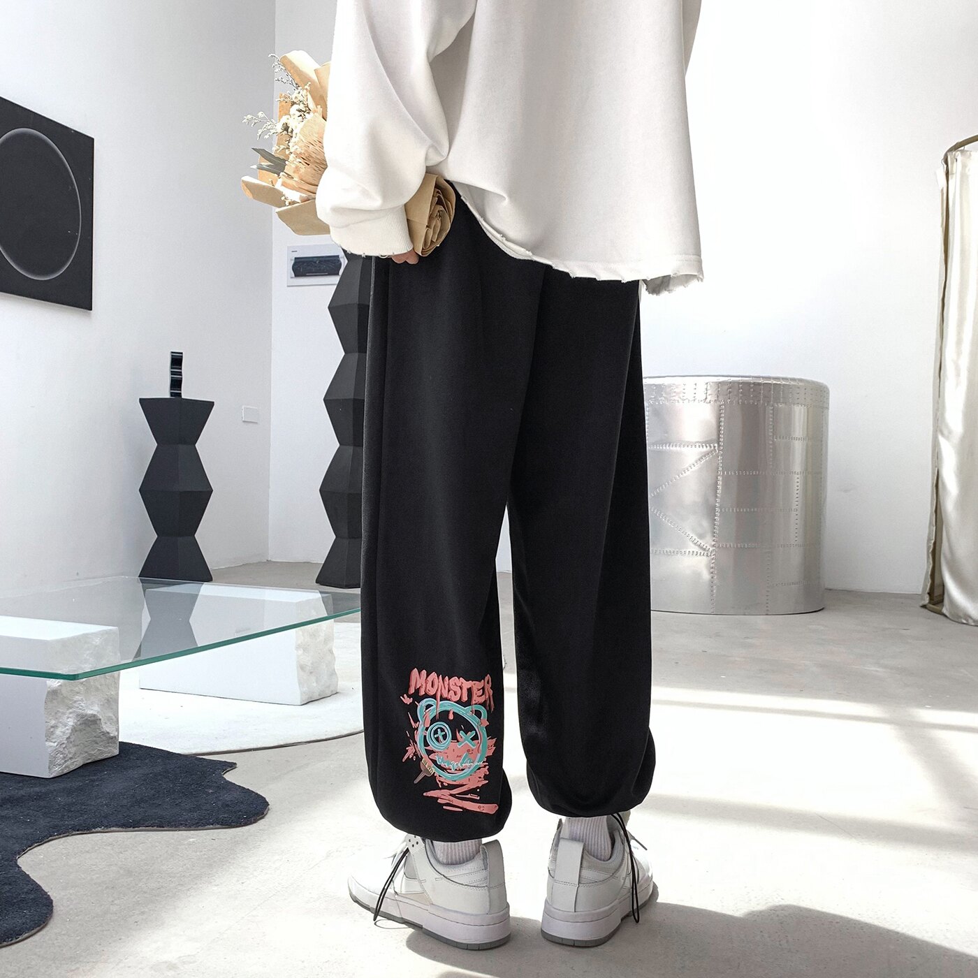 给我冲！！秋装现货男女宽松直筒休闲裤潮流抽绳裤K26-P35,男装休闲裤,电商B327