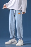 直播休闲宽松牛仔裤纯色百搭蓝色牛仔裤N12-P40，男装牛仔裤，电商B327
