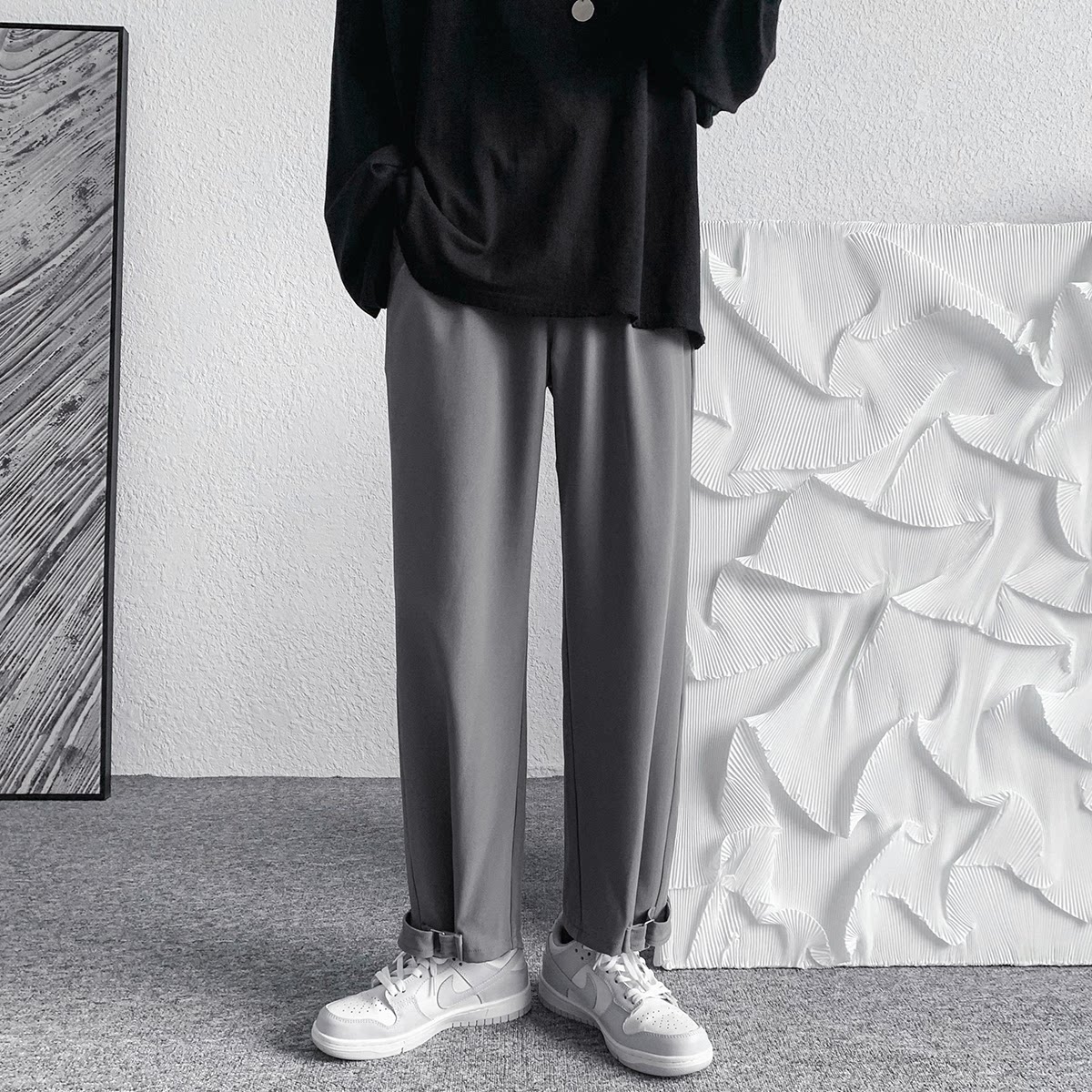 22春装~大货备足！港风男士休闲裤西装裤黑色百搭西裤XK02-P50，男装西服套装，电商B327