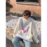 22秋冬宽松印花毛衣保暖针织衫圆领线衣外套BKM05-P75现货足，男装针织衫/毛衣，电商B327