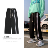 22-春装-抖音直播款纯棉B327-K55-P55-男休闲运动裤宽松束脚裤，女装休闲裤，电商B327