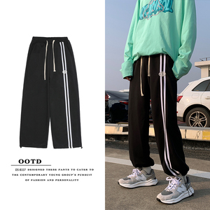 22-春装-抖音直播款 纯棉 B327-K55-P55-男休闲运动裤宽松束脚裤,女装休闲裤,电商B327