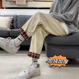K32-p50加绒p60秋冬加绒加厚灯芯绒休闲裤男士宽松直筒裤，男装卫衣，电商B327