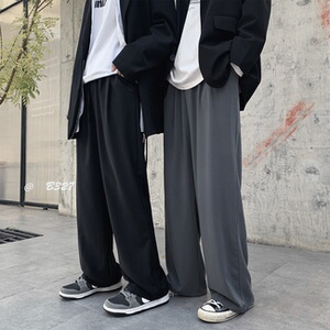 K07-P50 退货率低！高品质面料垂感西裤男女宽松直筒拖地裤休闲裤图片
