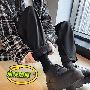 XK02-P50加绒P60 加绒加厚休闲裤西裤男士百搭西装裤图片