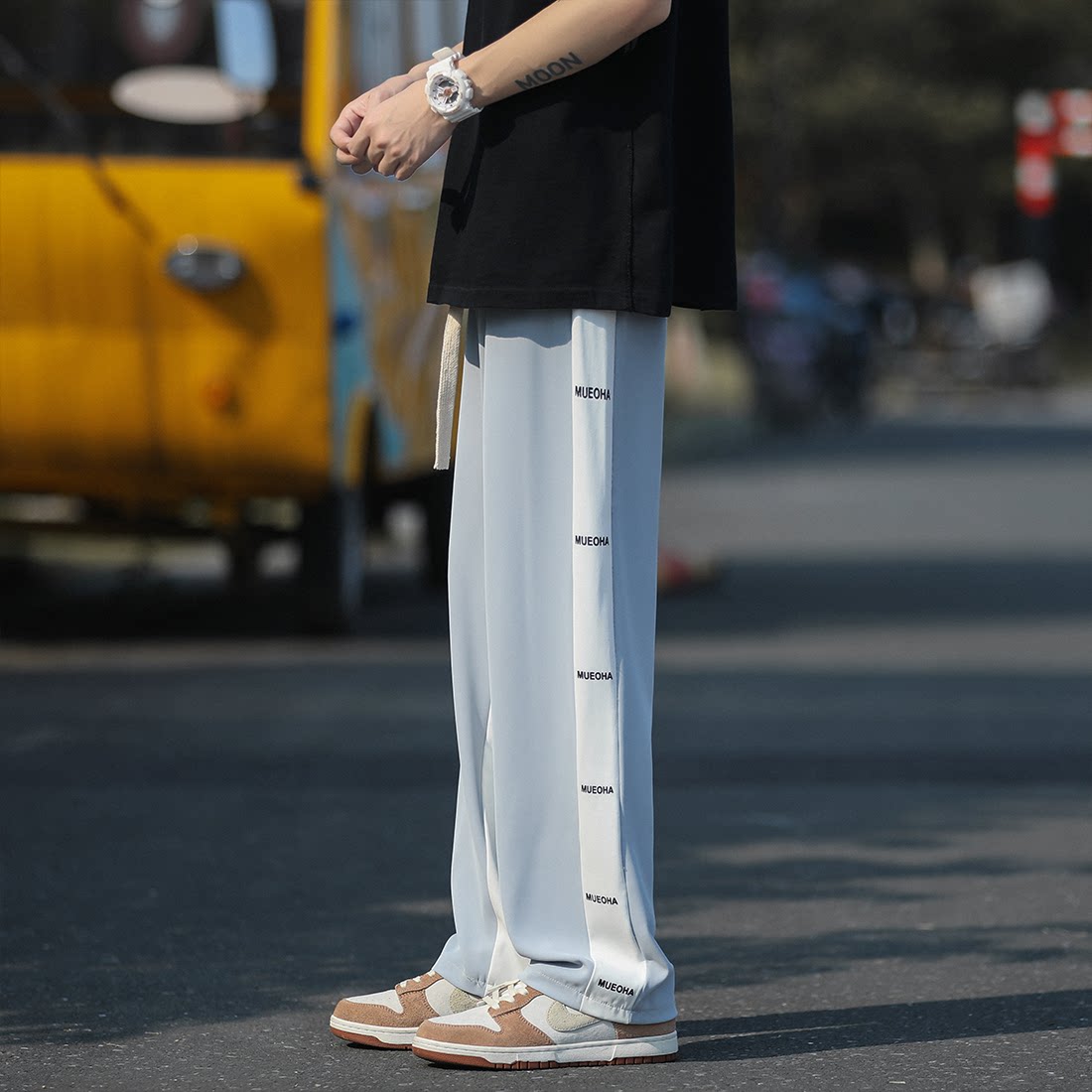 现货~抖音直播款男女宽松休闲裤垂感冰丝裤K08-P55尺码S-5XL,男装休闲裤,电商B327