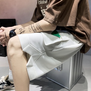 直播宽松直筒华夫格休闲短裤五分裤中裤  DK28-P38  M-5XL图片