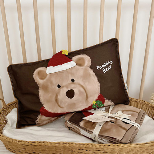 儿童卡通全棉100S长绒棉磨毛枕套单件幼儿园宝宝枕头罩成人枕套