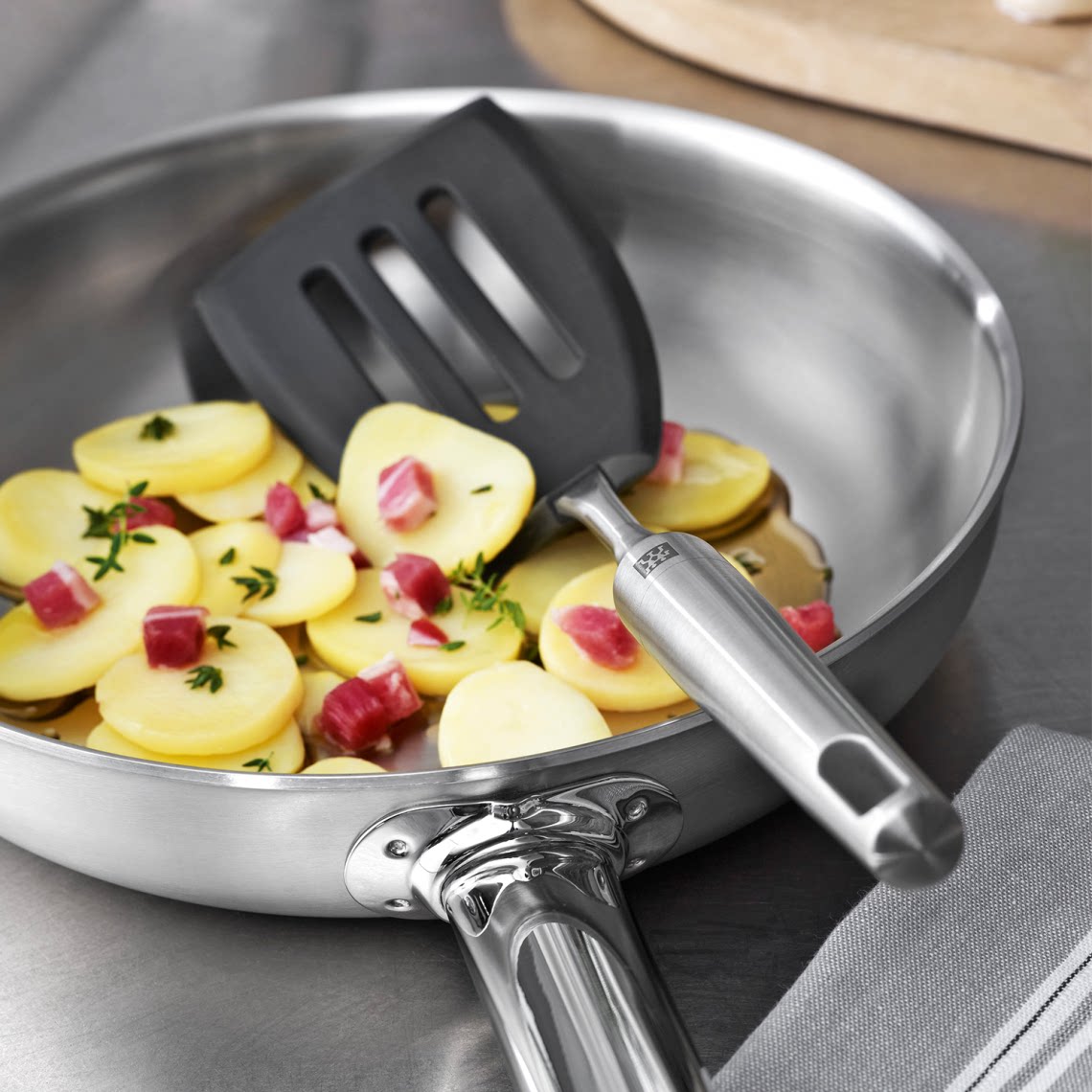 德国双立人硅胶锅铲煎锅不粘锅平底锅耐高温炊具厨房家用护锅铲子