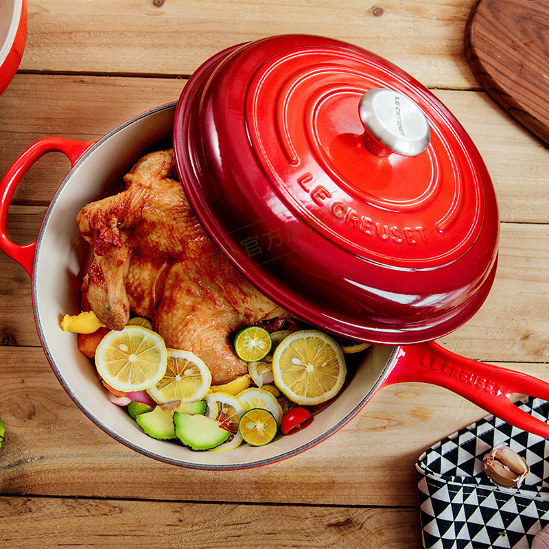 法国酷彩LE CREUSET珐琅锅铸铁锅炖锅进口汤锅炒锅煎锅锅具26cm