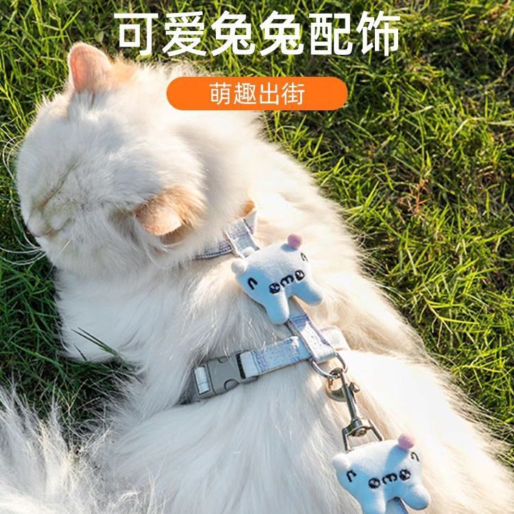猫胸背防挣脱猫绳牵引绳防挣脱不勒脖猫牵引绳背心宠物用品狗绳