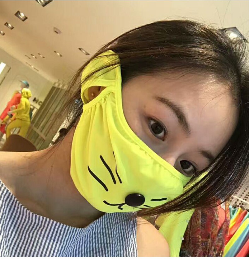 台湾后益hoii 可爱造型 猫咪防晒防紫外线防晒口罩亲子款系列