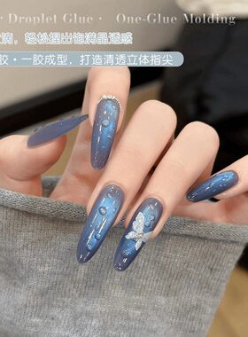 新款水滴胶美甲造型胶网红立体晶莹水珠胶免封层指甲油胶 甲片