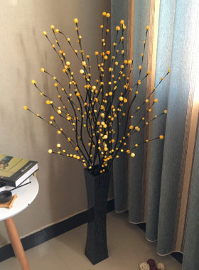 满天星仿真干花束客厅落地装饰花电视柜欧式摆件放假婚庆花艺套装