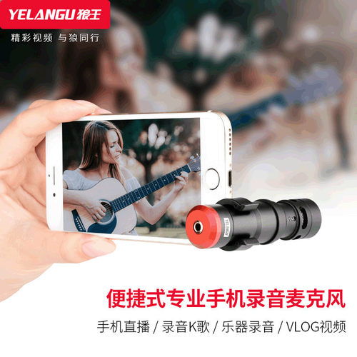 YELANGU狼王外贸货源 手机直插式麦克风 MIC06手机摄影录音麦克风