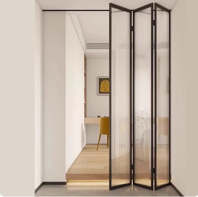 厨房玻璃折叠门无地轨推拉门折叠隐形门铝合金阳台卫生间隔断移门