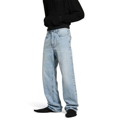 POPDADA基础水洗做旧宽松牛仔裤