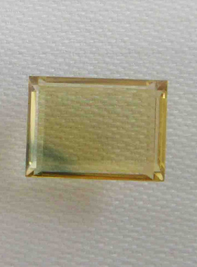 金黄色天然蓝宝石裸石板戒面长方形 5*7MM