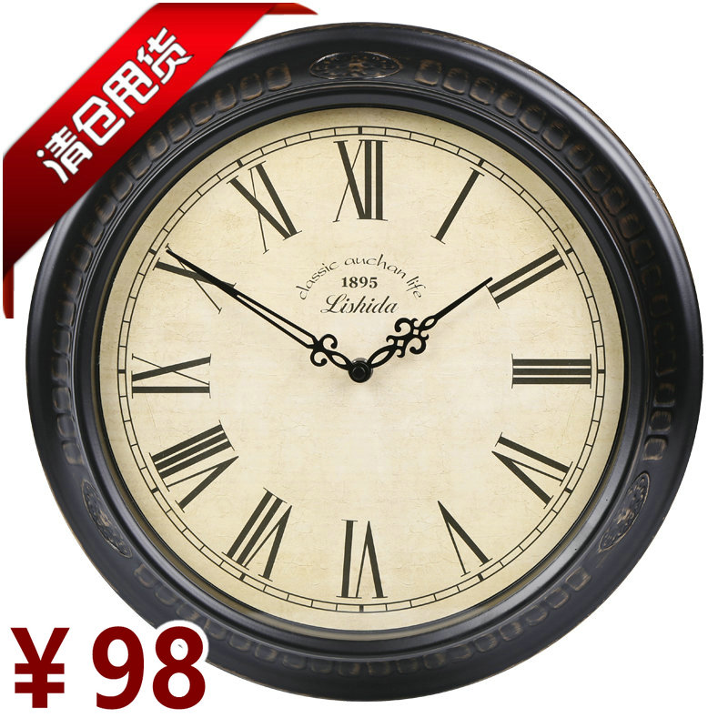 欧式复古客厅创意静音静音挂钟