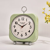 北欧简约创意座钟时尚 现代家用床头柜时钟 极简台钟卧室桌面钟个性