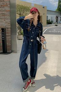 已出货226-A160-P135  2023秋季新款牛仔连体裤女  控价188图片