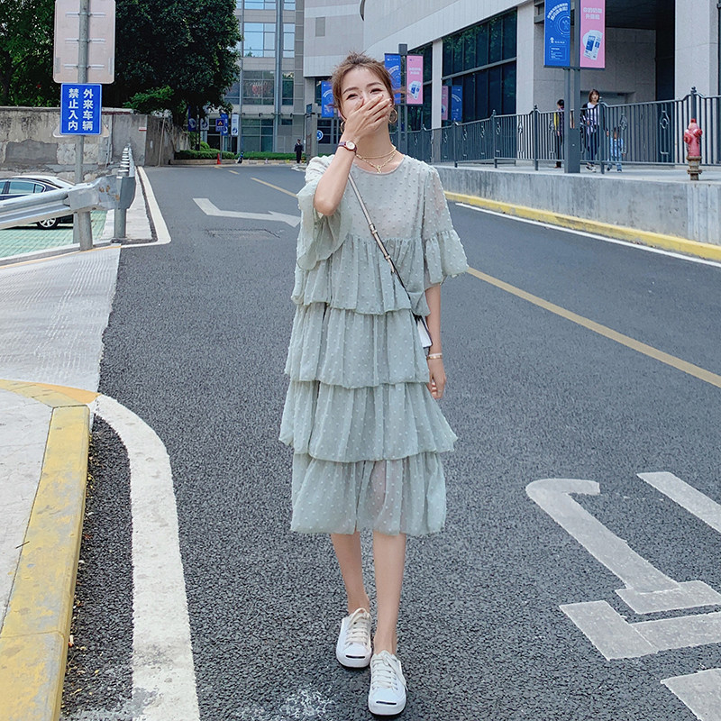 现货226-L72-P120 2022夏季新款中长款连衣裙 控价168图片