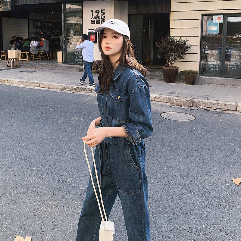 现货226-885-P125   2021春季拼色灯芯绒连体裤女     控价178图片