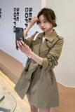 226-A56-P1552022春季新款风衣女控价218，女装风衣，惟卡贝娜