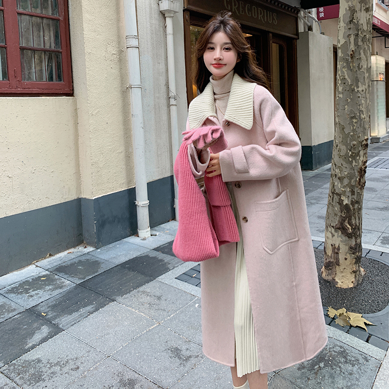 现货（单面呢）226-A568-P1952024冬韩版毛呢外套控298，女装毛呢外套，惟卡贝娜