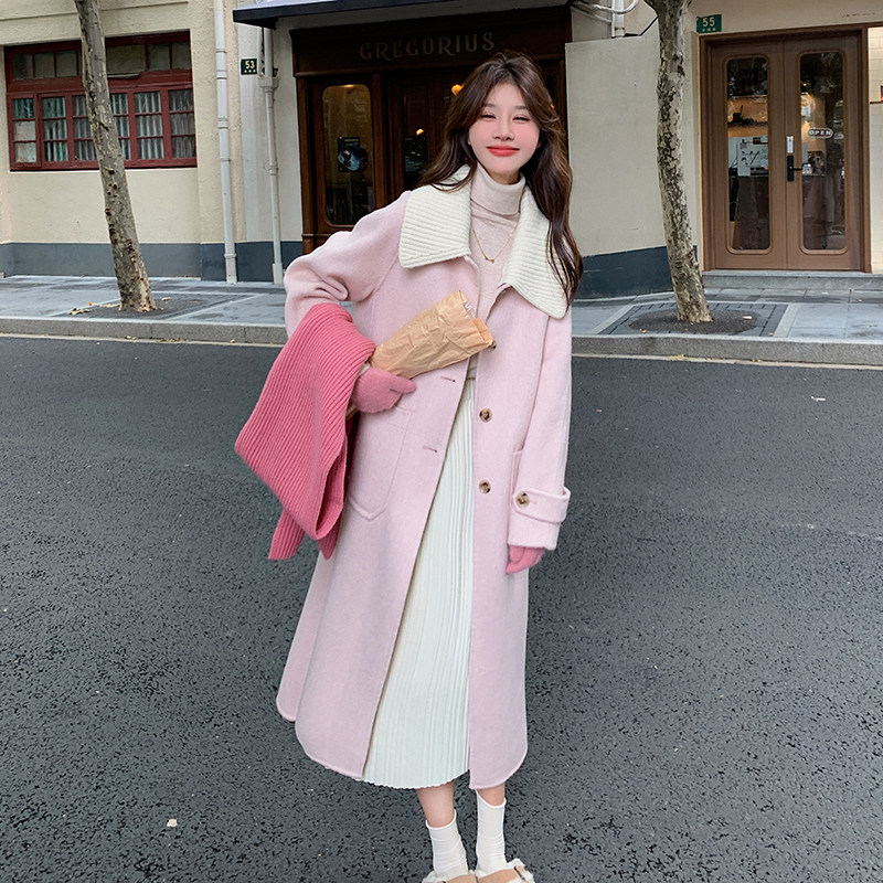 现货（单面呢）226-A568-P1952024冬韩版毛呢外套控298,女装毛呢外套,惟卡贝娜