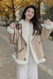 226-A199-P1852022冬季新款羊羔毛外套女控价268，女装棉衣/棉服，惟卡贝娜