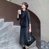 休闲灰色马甲阔腿裤套装女春秋老钱风三件套ootd穿搭大方得体减龄，女装套装/套裙，惟卡贝娜