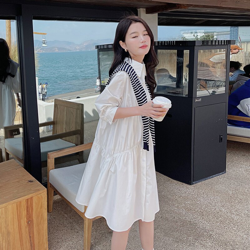 已出货（配围脖）226-A338-P1152024夏季新款连衣裙女168,女装连衣裙,惟卡贝娜