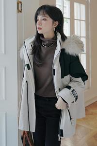 已出货226-888-P195  冬季新款水波纹兔毛内胆派克服外套 控278图片