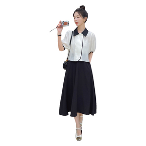 已出货226-A372-P125  2024夏季新款上衣+关身裙套装女  控178图片
