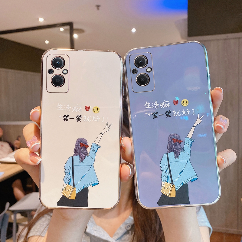 oppoA96硅胶创意文字手机壳防摔