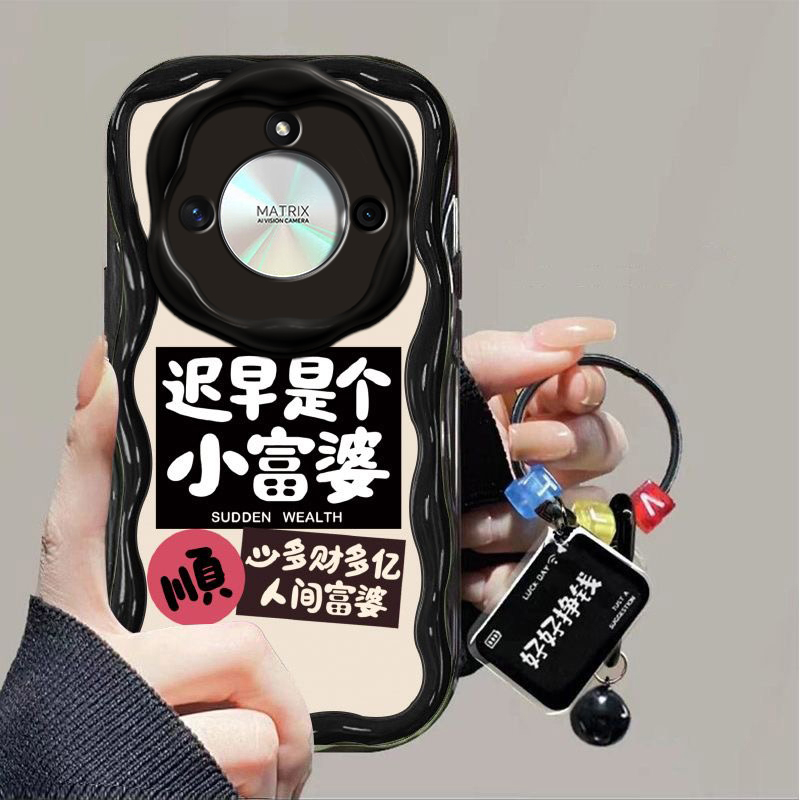 适用荣耀x50gt可爱手机壳小富婆