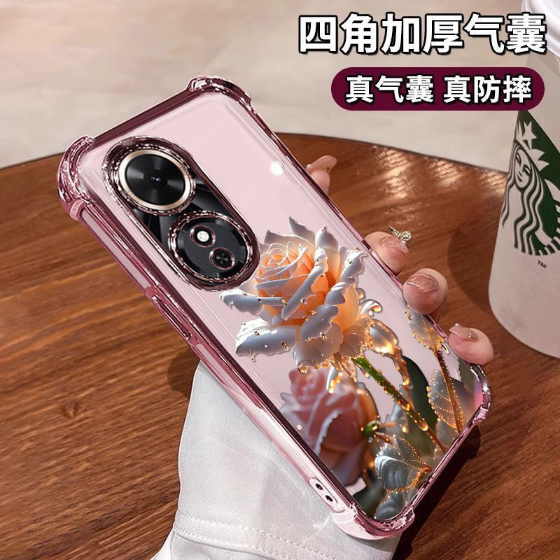 适用华为荣耀play10c手机壳玫瑰