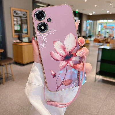 OPPOA2M硅胶时尚百合花手机壳女