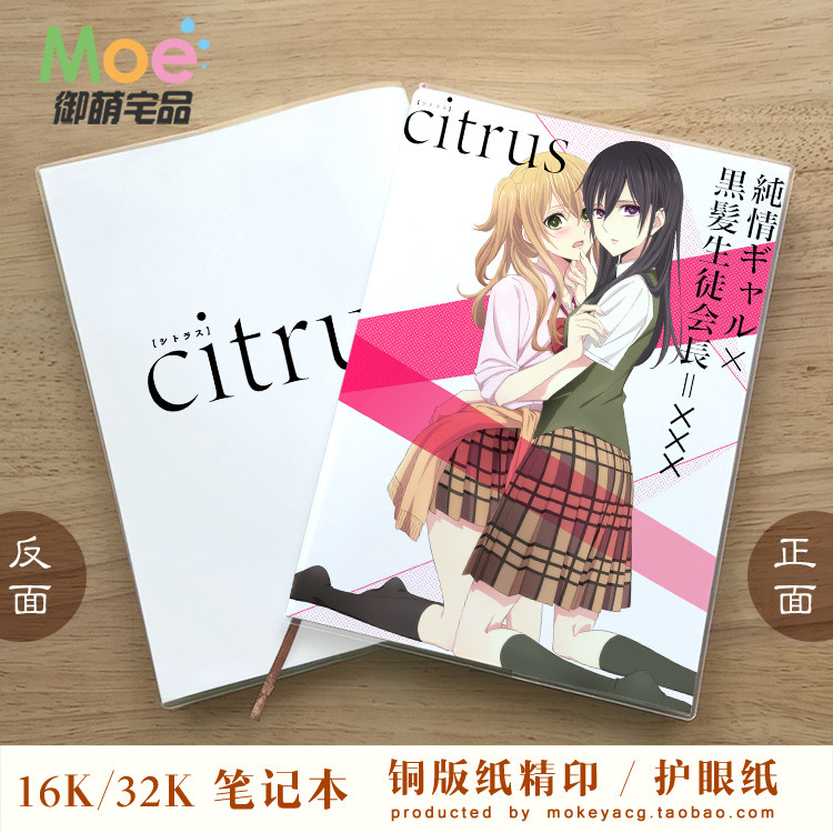 citrus 柑橘味香气 蓝原柚子 蓝原芽衣 动漫笔记本记事本英语空白