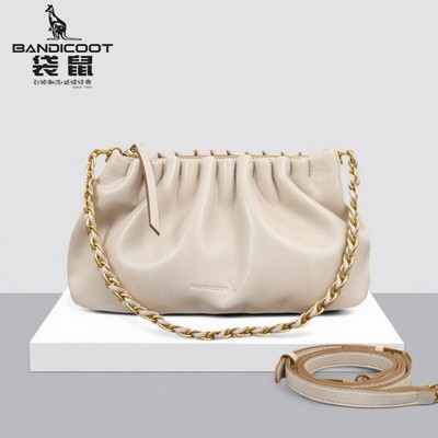 袋鼠褶皱云朵包女夏季新款腋下高级感福袋包斜挎小包2025饺子包