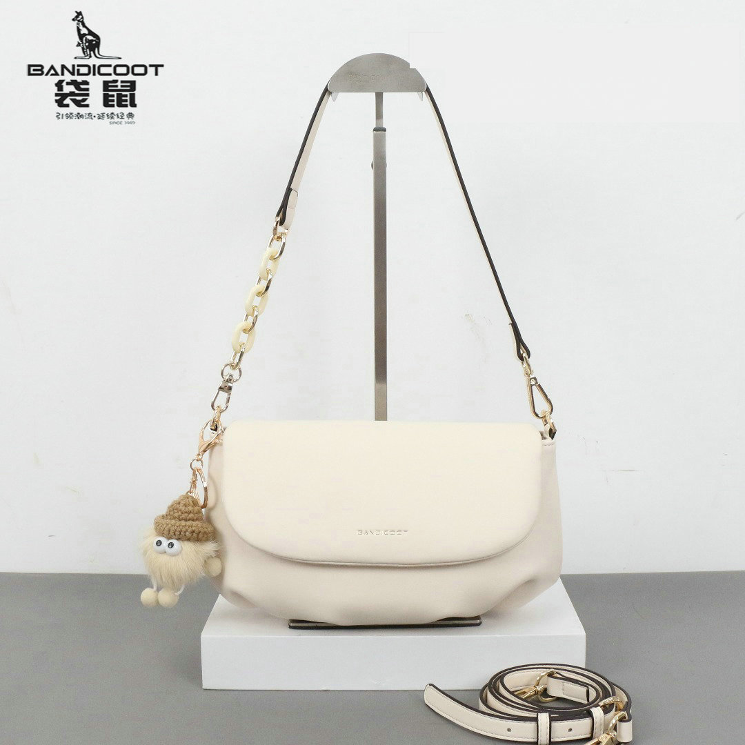 袋鼠2025新款女包云朵包柔软褶皱腋下包单肩斜挎包时尚韩版百搭潮