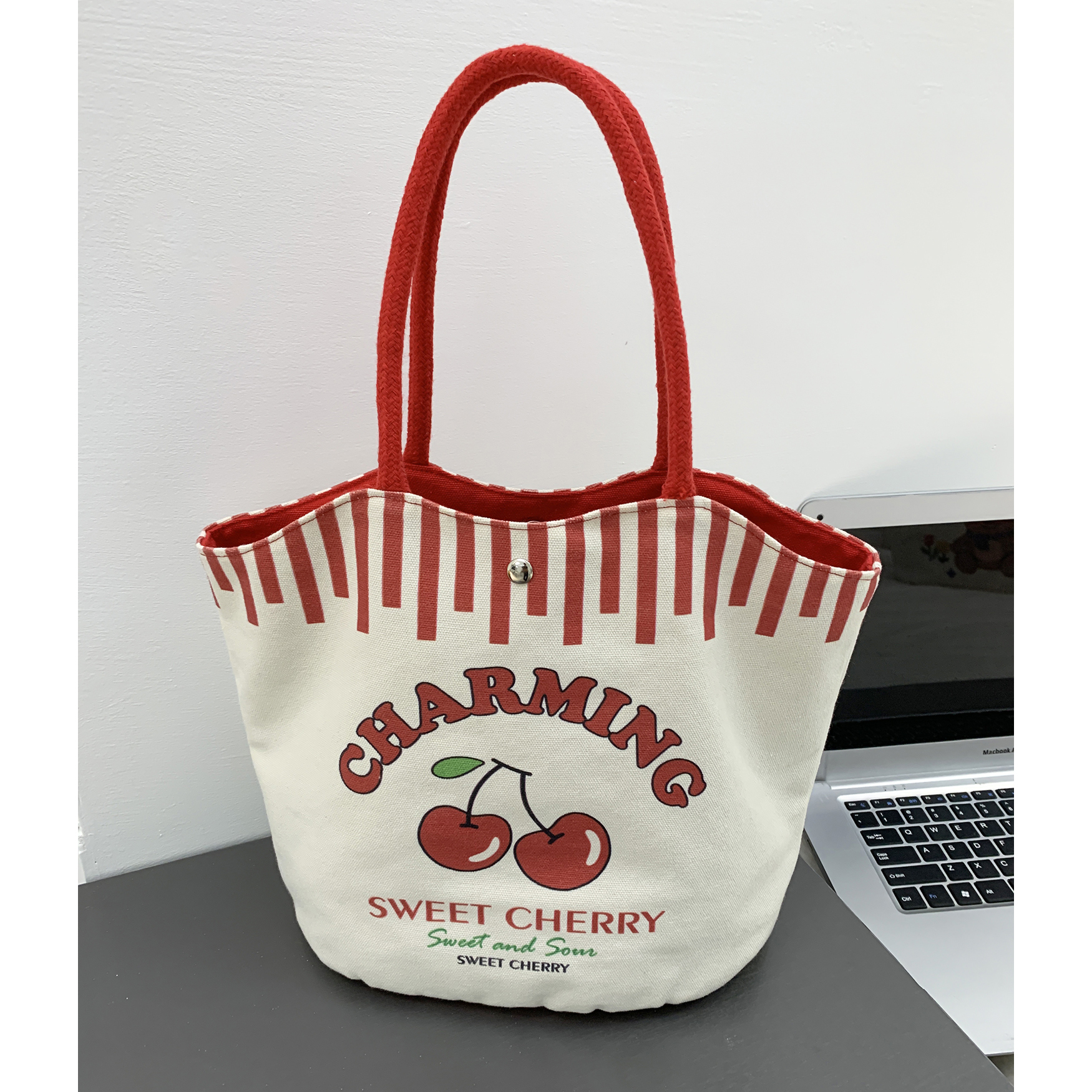 日系休闲逛街帆布包手提补习杂物